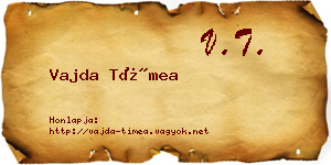 Vajda Tímea névjegykártya